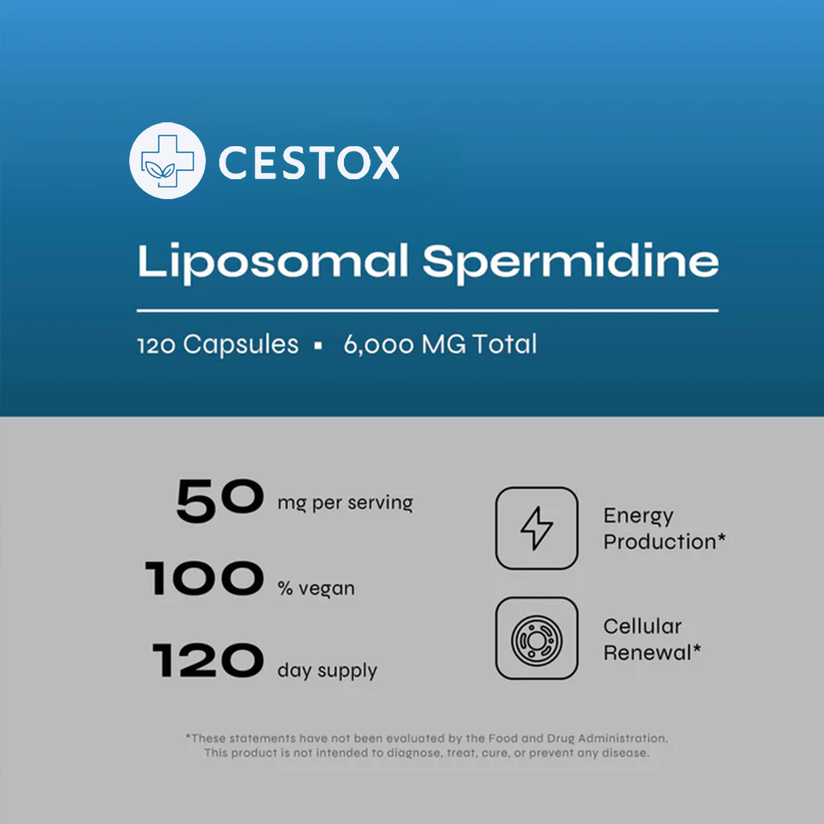 Cestox Liposomal Spermidine Capsules
